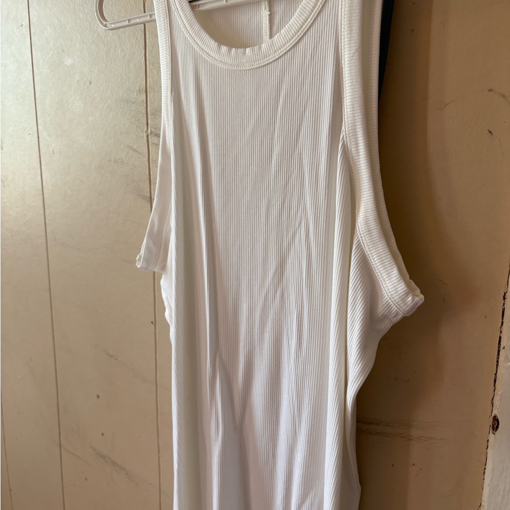Penningtons Cream Ribbed Tank Top - Picture 2 of 3